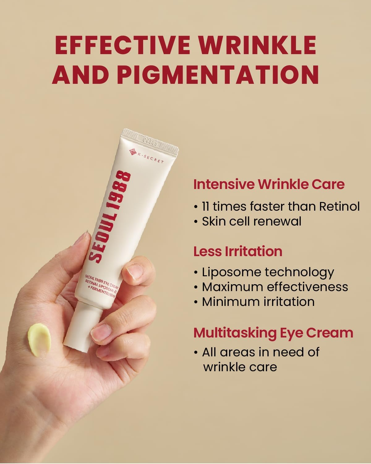 K-Secret Seoul 1988 Eye Cream Retinal Liposome 4% + Fermented Bean - 30ml