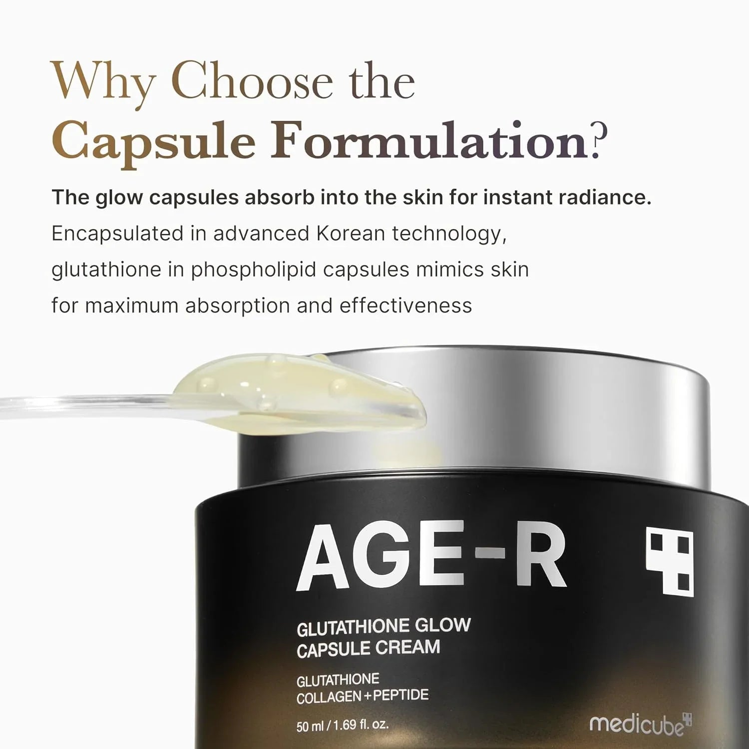 Medicube AGE-R Glutathione Glow Capsule Cream - 50ml