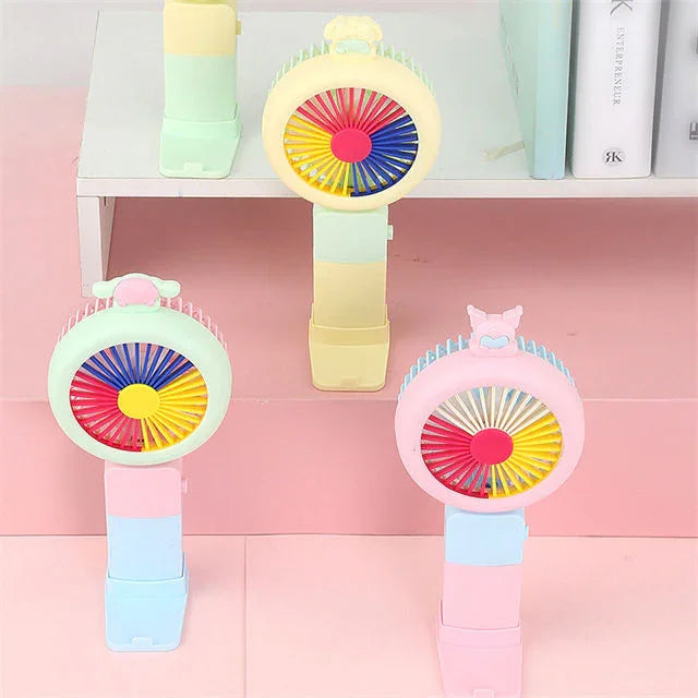 Portable Mini Handheld Rechargeable Fan With Light HQ66-25