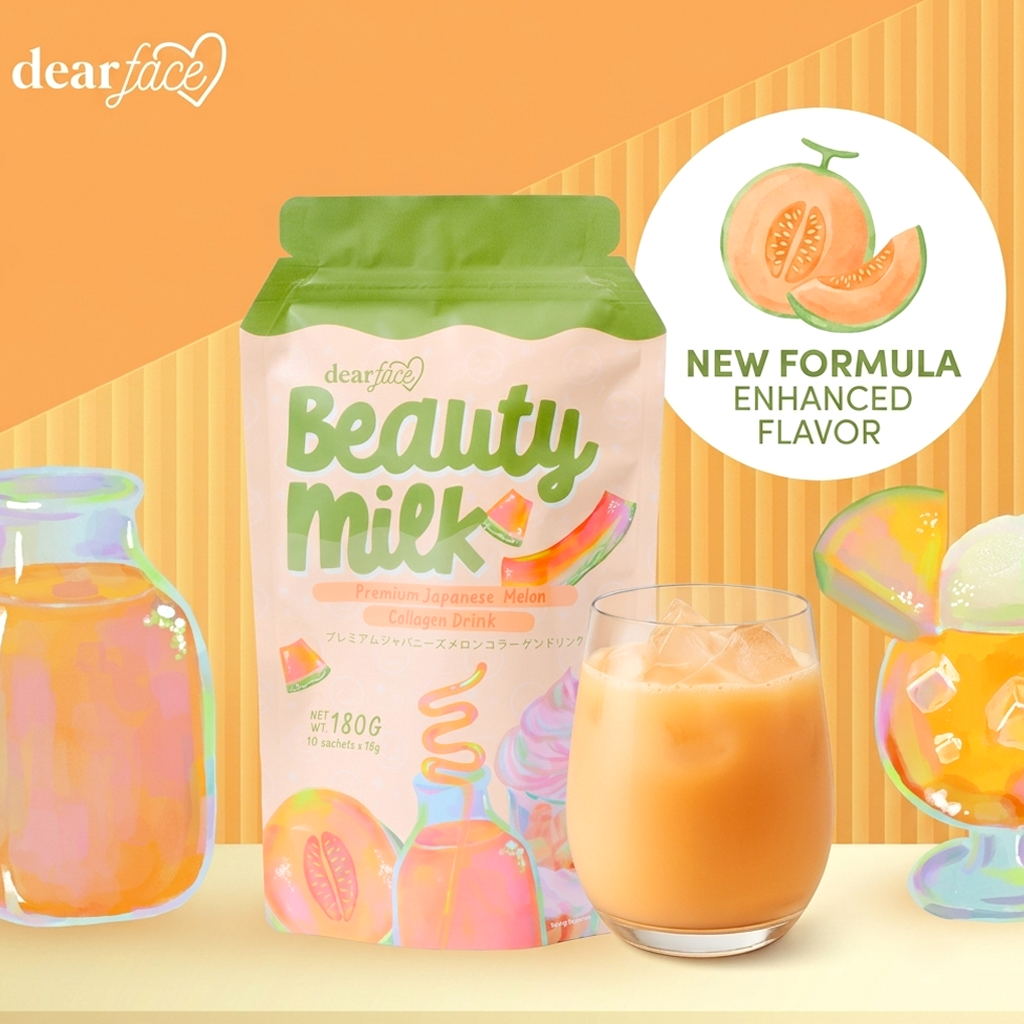 Dear Face Beauty Milk Premium Japanese Melon + Collagen Drink - 180g