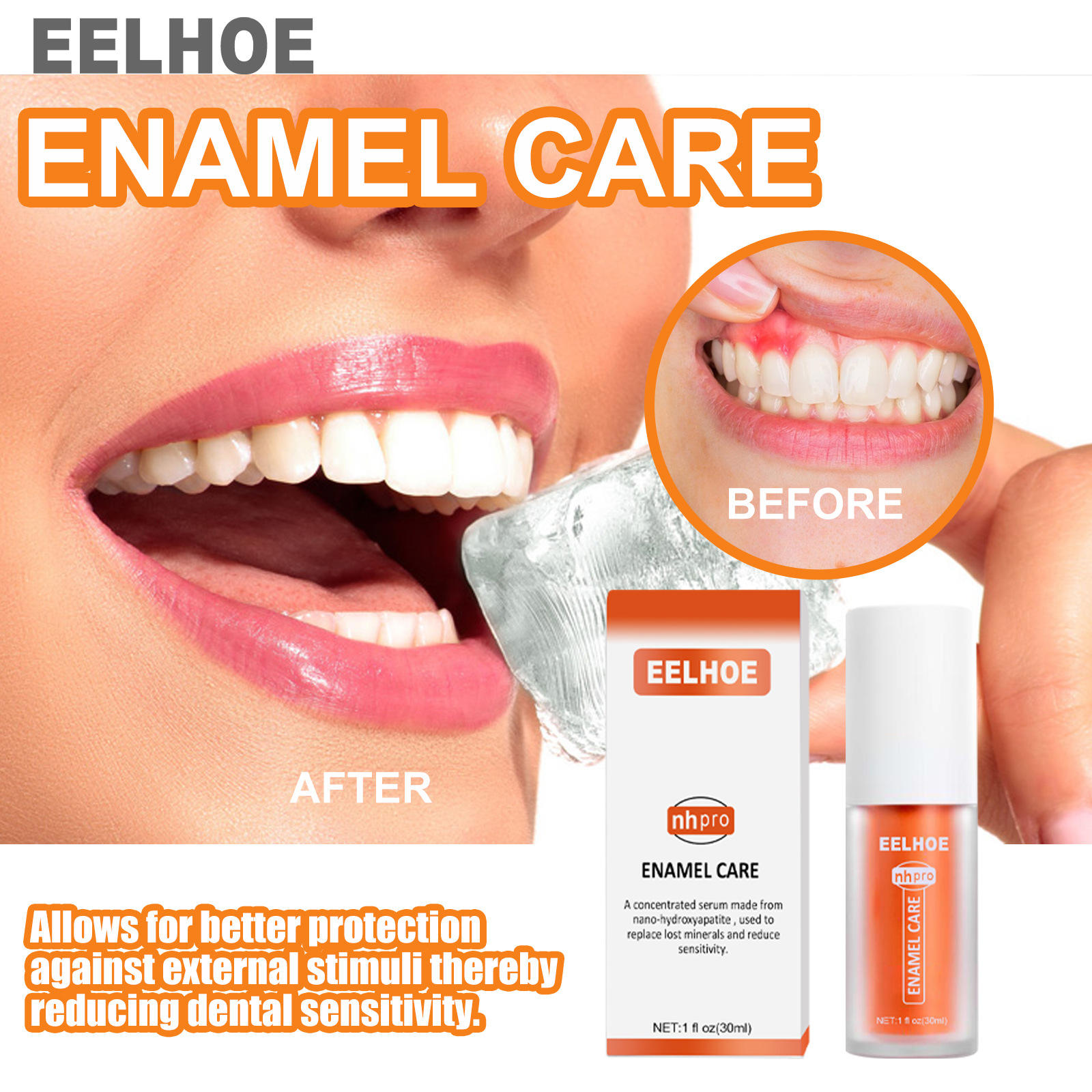 EELHOE V34 Colour Corrector + NH pro Enamel Care Set - 30ml × 2 Pcs