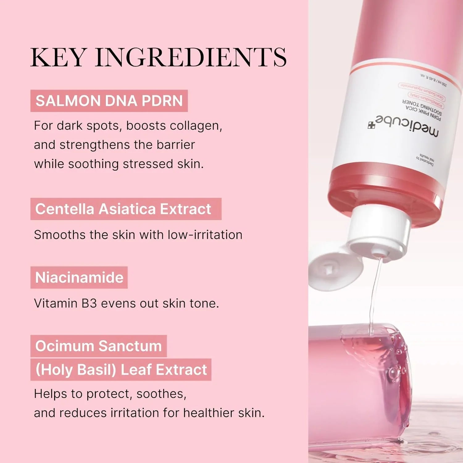 Medicube PDRN Pink Cica Soothing Toner - 250ml