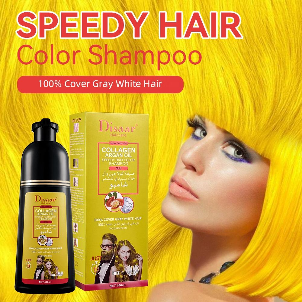 Disaar Collagen Argan Oil Hair Color Shampoo Gold - 400ml