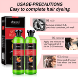 Mokeru Professional Natural Fruit Acid Hair Dye - 500ml × 2 Pcs (Black)