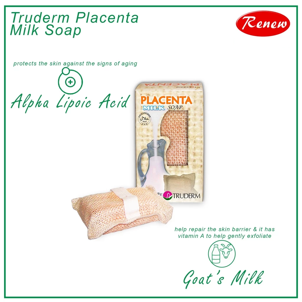 Truderm Placenta Milk Exfoliating Soap Bag - 135g