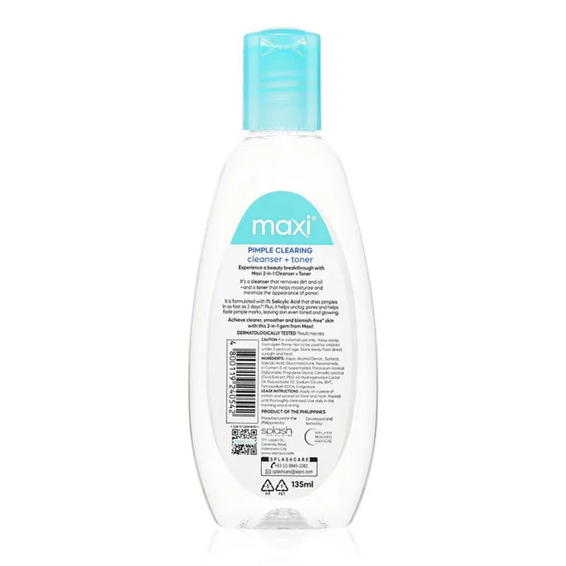 Maxi Pimple Clearing Cleanser + Toner - 135ml