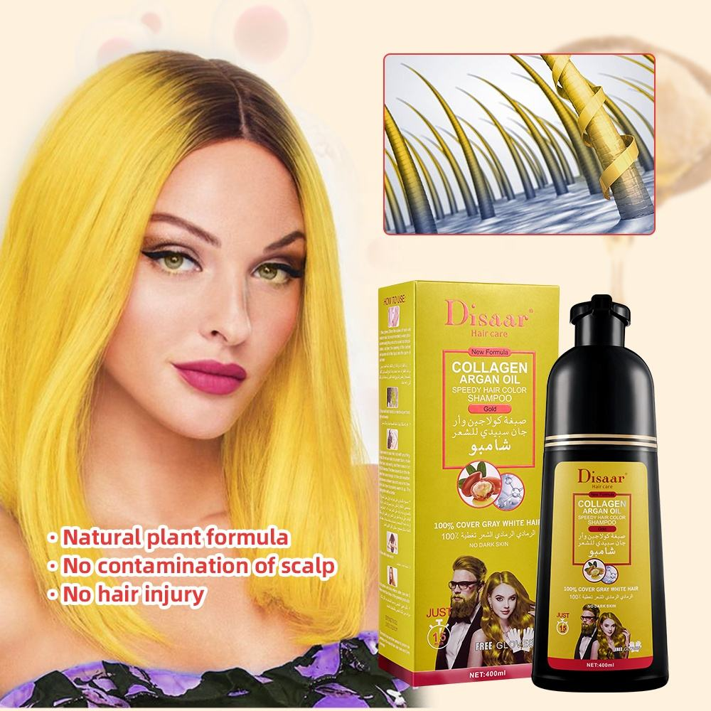 Disaar Collagen Argan Oil Hair Color Shampoo Gold - 400ml