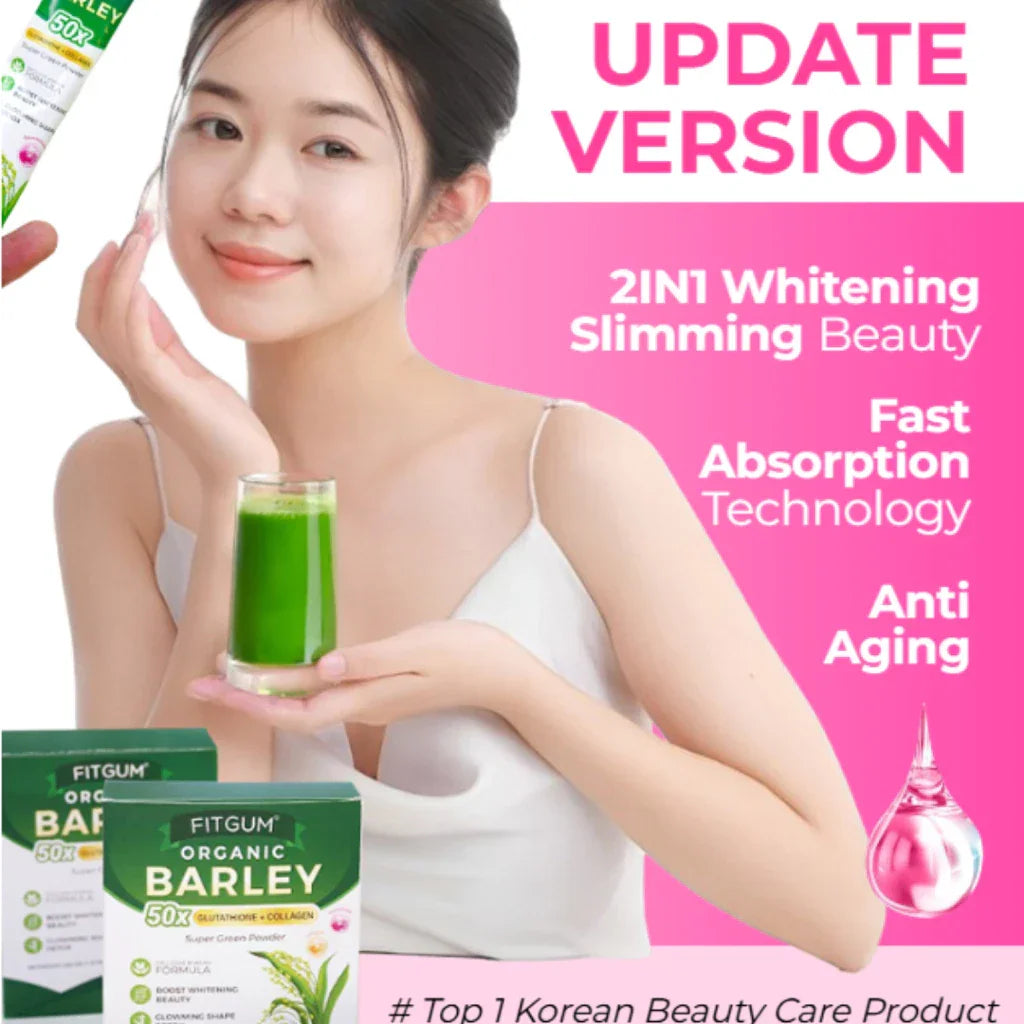 Fitgum Organic Barley Super Green Powder - 3g × 15 Packs