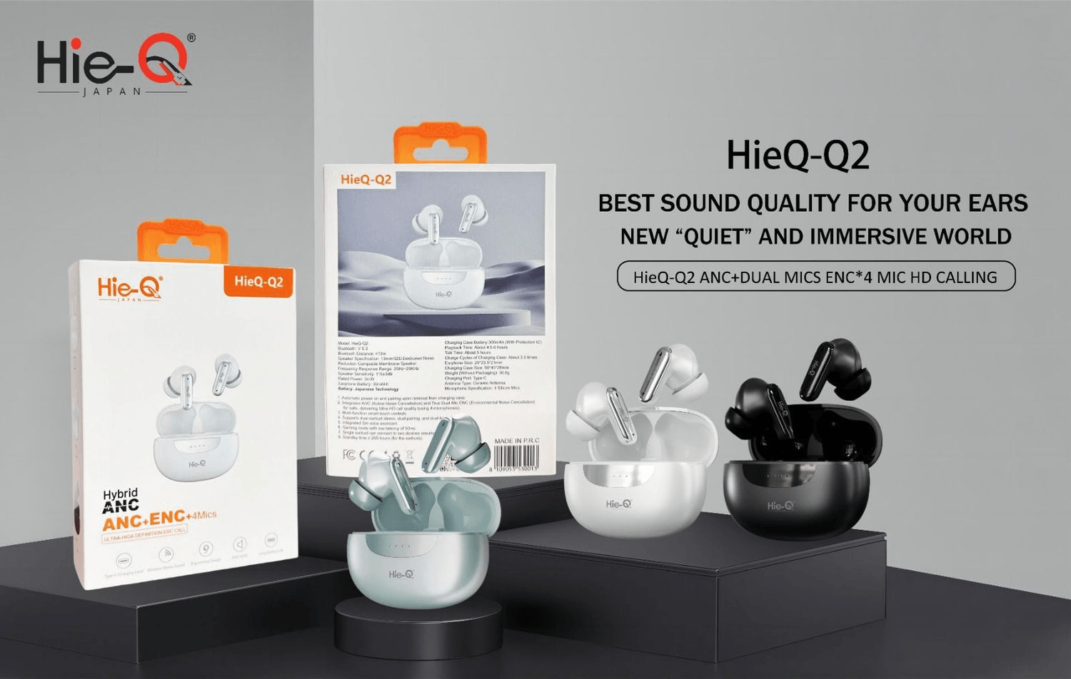 سماعات الأذن اللاسلكية Hie-Q Japan - Q2
