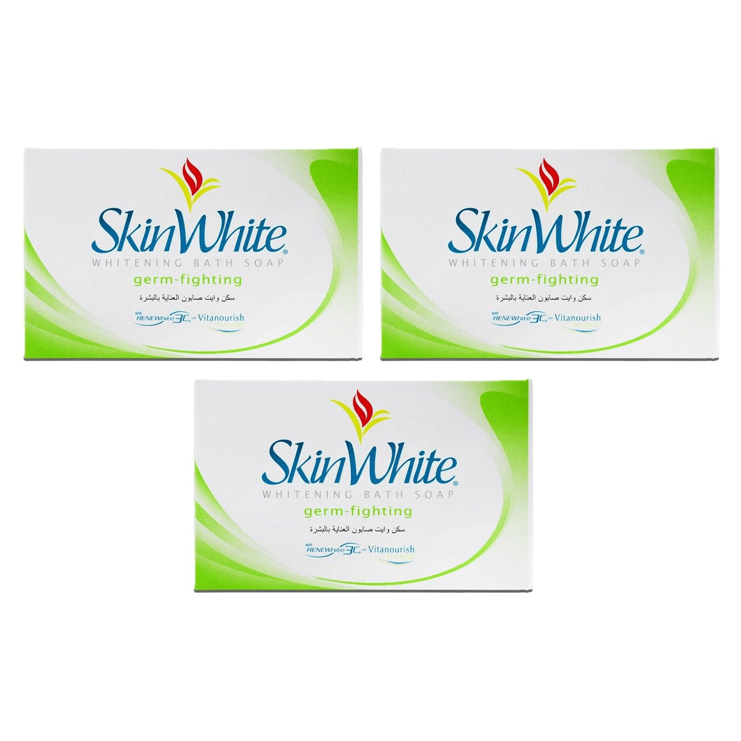 SkinWhite Whitening Bath Soap Germ Fighting - 135g (2+1) Free