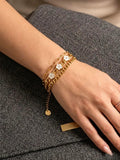 Unique Design Golden Stainless Steel Bracelet - B01