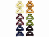 Multicolor Glossy Hair Claw Clips - 12 Pcs (A-16)