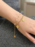 Unique Design Golden Stainless Steel Bracelet - B02