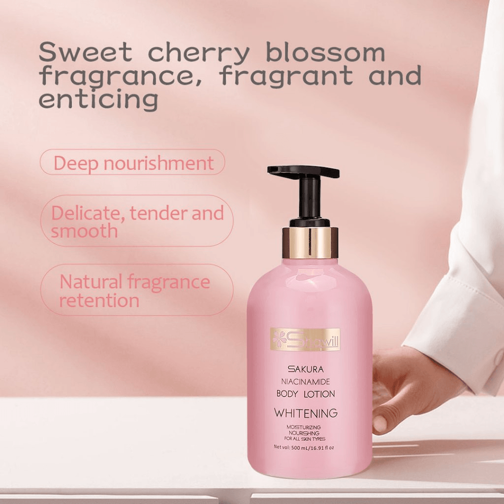 Shawill Sakura Niacinamide Brightening Body Lotion - 500ml (Buy 1 Get 1 Free)