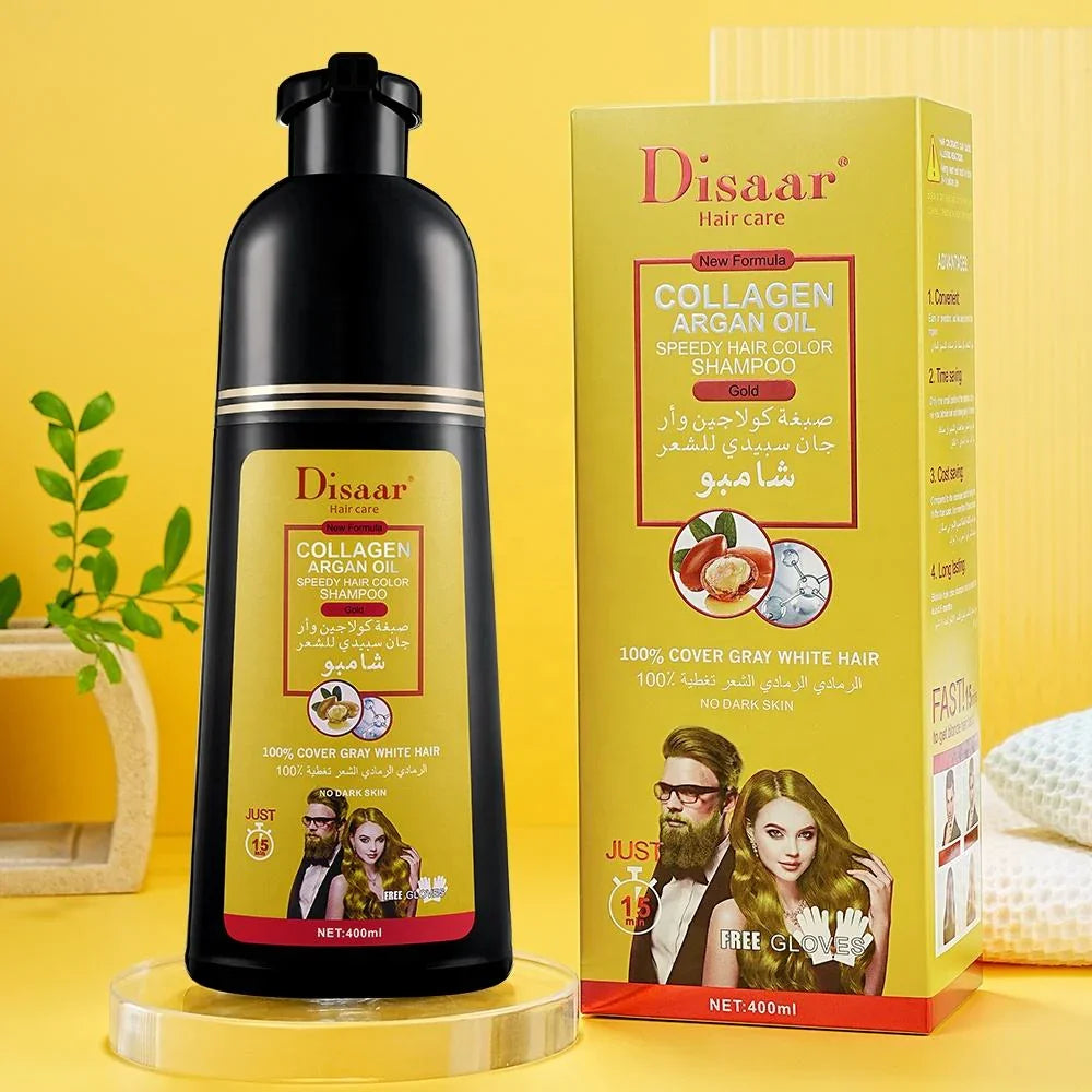 Disaar Collagen Argan Oil Hair Color Shampoo Gold - 400ml