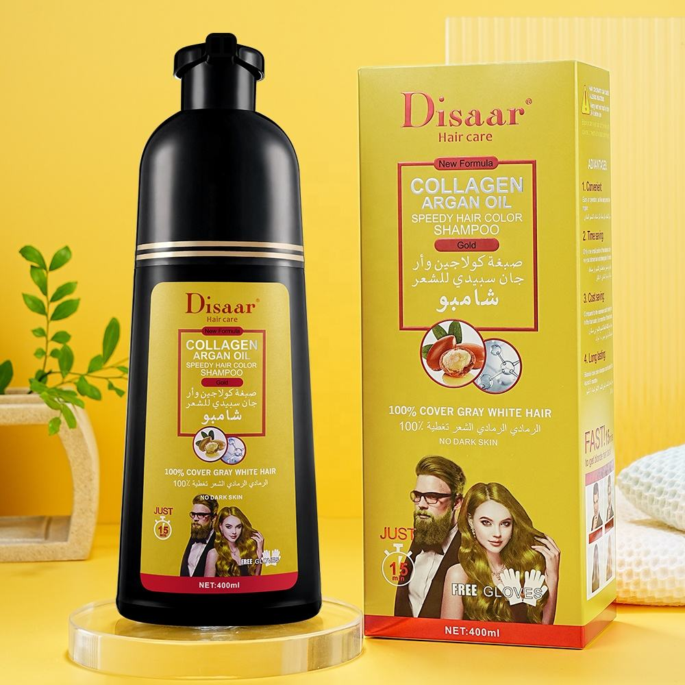 Disaar Collagen Argan Oil Hair Color Shampoo Gold - 400ml