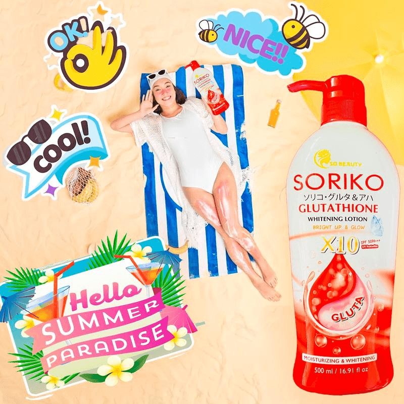 Soriko Glutathione Whitening Lotion Bright Up & Glow - 500ml