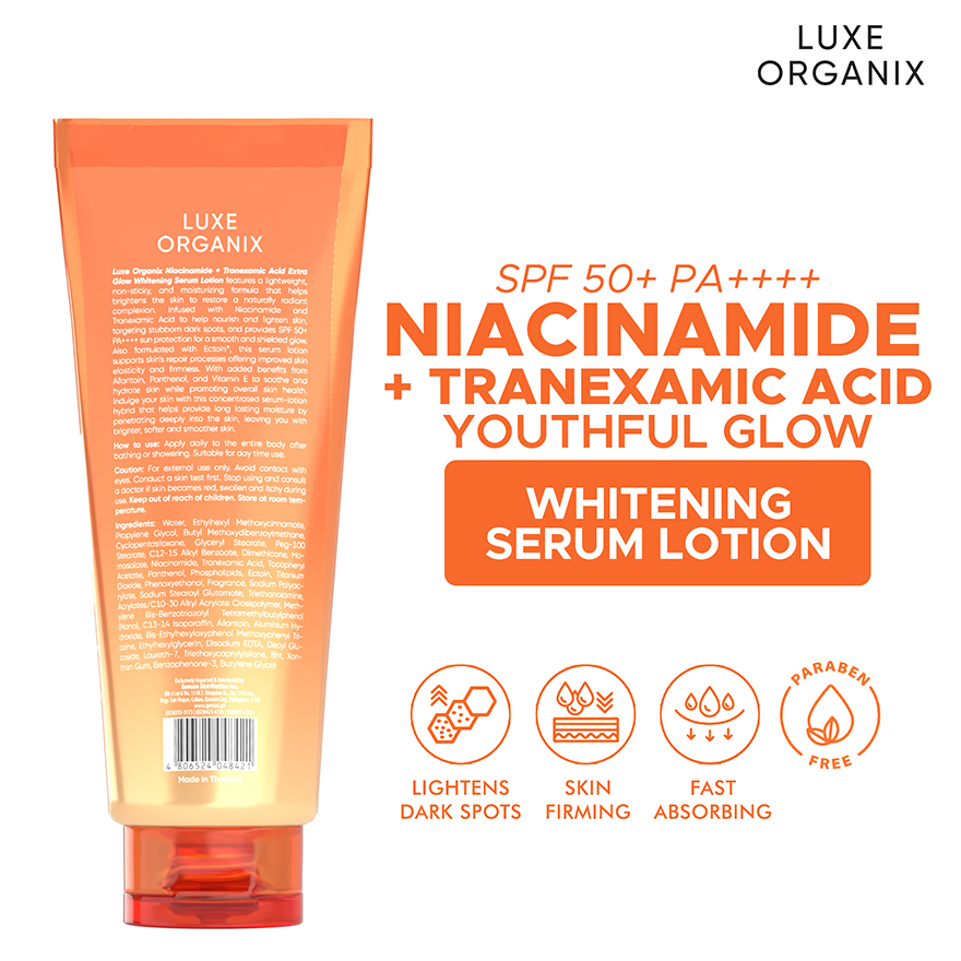 Luxe Organix Niacinamide + Tranexamic Acid Youthful Glow Serum Lotion - 200ml