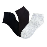Soft Solid Ankle Socks - 3 Pairs