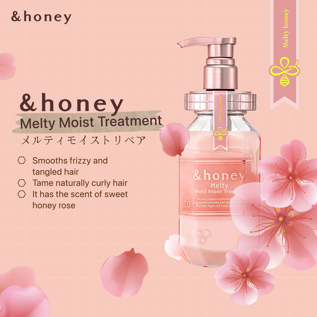 ViCREA &amp; Honey Melty Moist Repair Treatment Step 2.0 (اليابان) - 440 مل