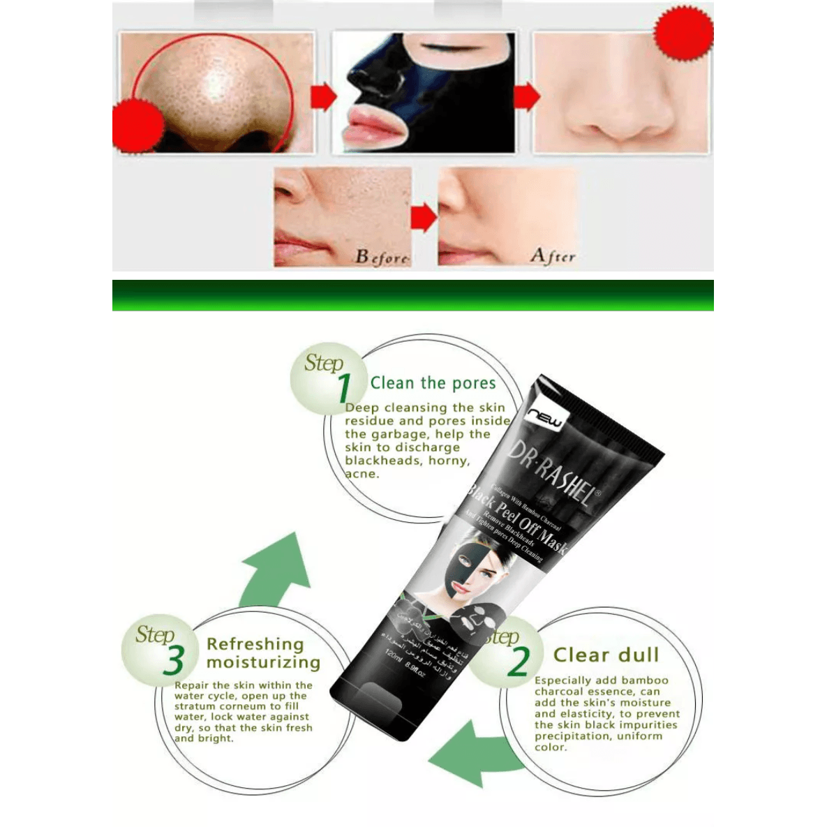 Dr.Rashel Remove Blackheads Black Peel-Off Mask - 120ml