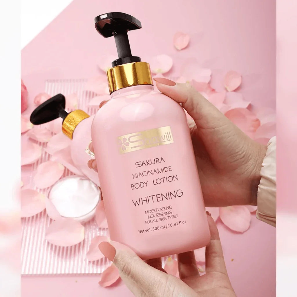 Shawill Sakura Niacinamide Brightening Body Lotion - 500ml (Buy 1 Get 1 Free)