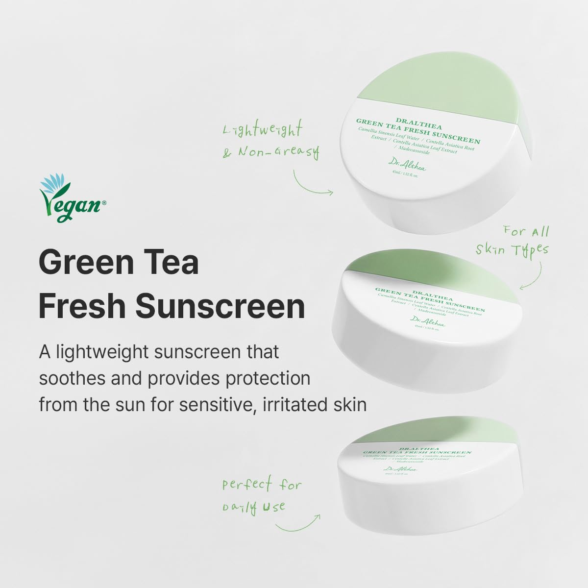 Dr.Althea Green Tea Fresh Sunscreen SPF50 PA++++ - 50ml (New Packing)