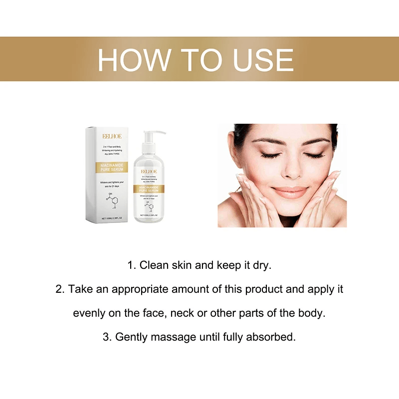 EELHOE 2 In 1 Face & Body Niacinamide Pure Serum - 100ml