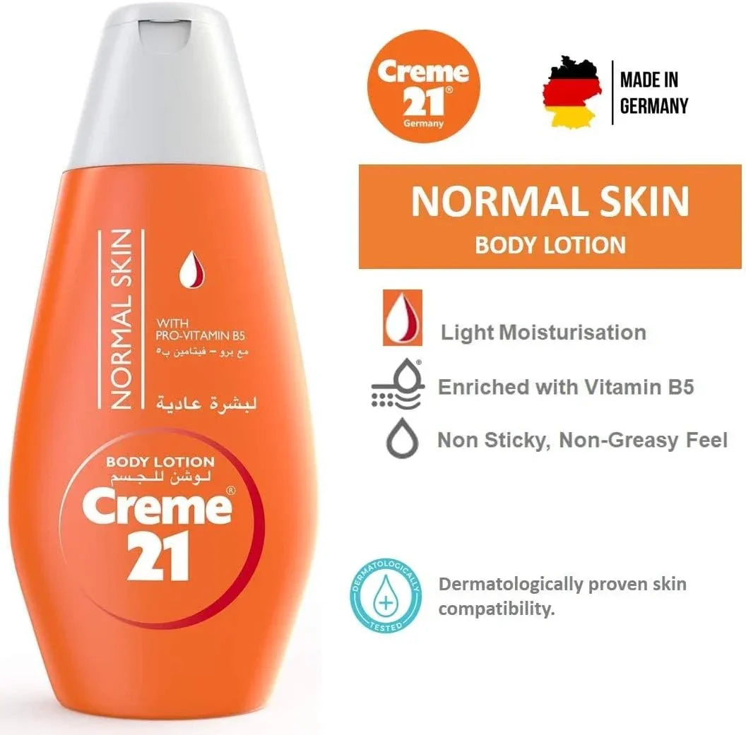 Creme 21 Body Lotion Normal Skin - 400ml × 2 Pcs (Offer)
