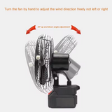 Iron Body Portable Lithium Electric Fan With Two Battery