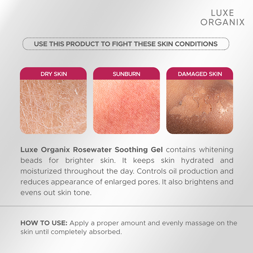 Luxe Organix Rosewater Soothing Gel - 100ml