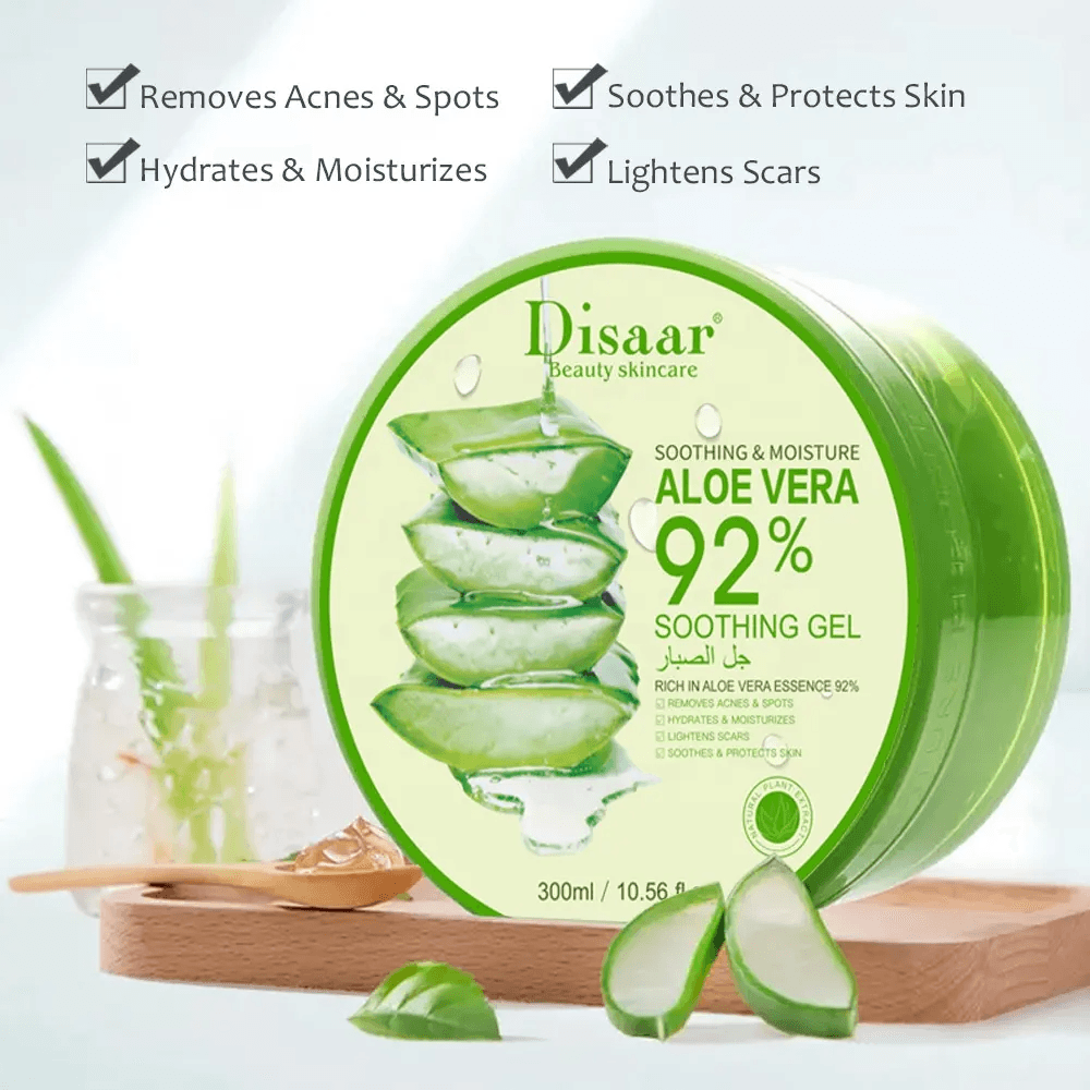 Disaar Aloe Vera 92% Soothing & Moisturizing Gel - 300ml