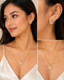 Korean Serene Swan Necklace & Earrings Jewelry Set - FJ240