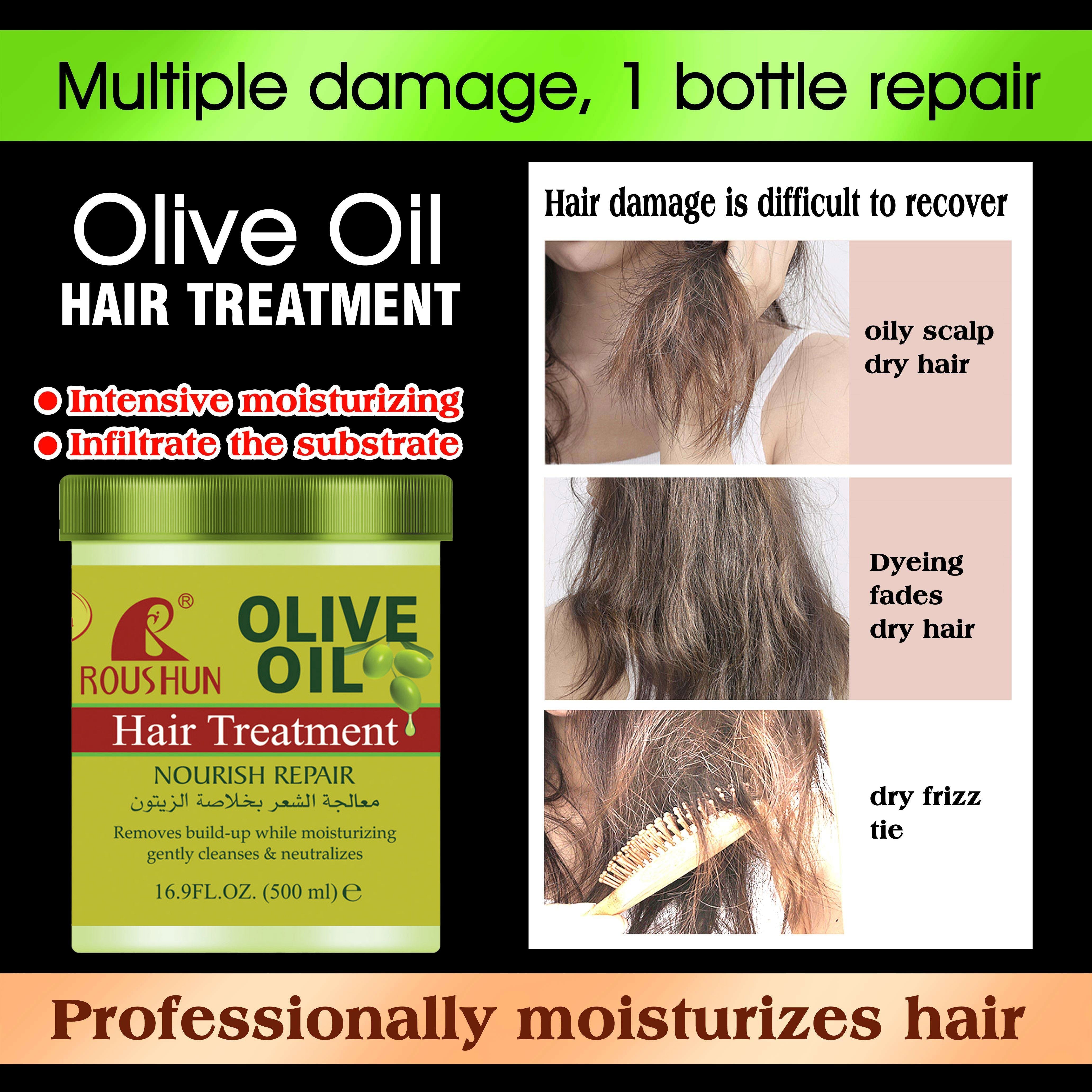 Roushun Olive Oil Nourish Repair Hair Care Mask - 500ml