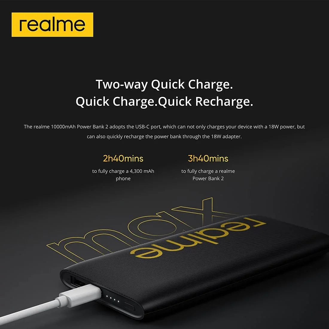 Realme Power Bank 2 10000mAh - RMA138