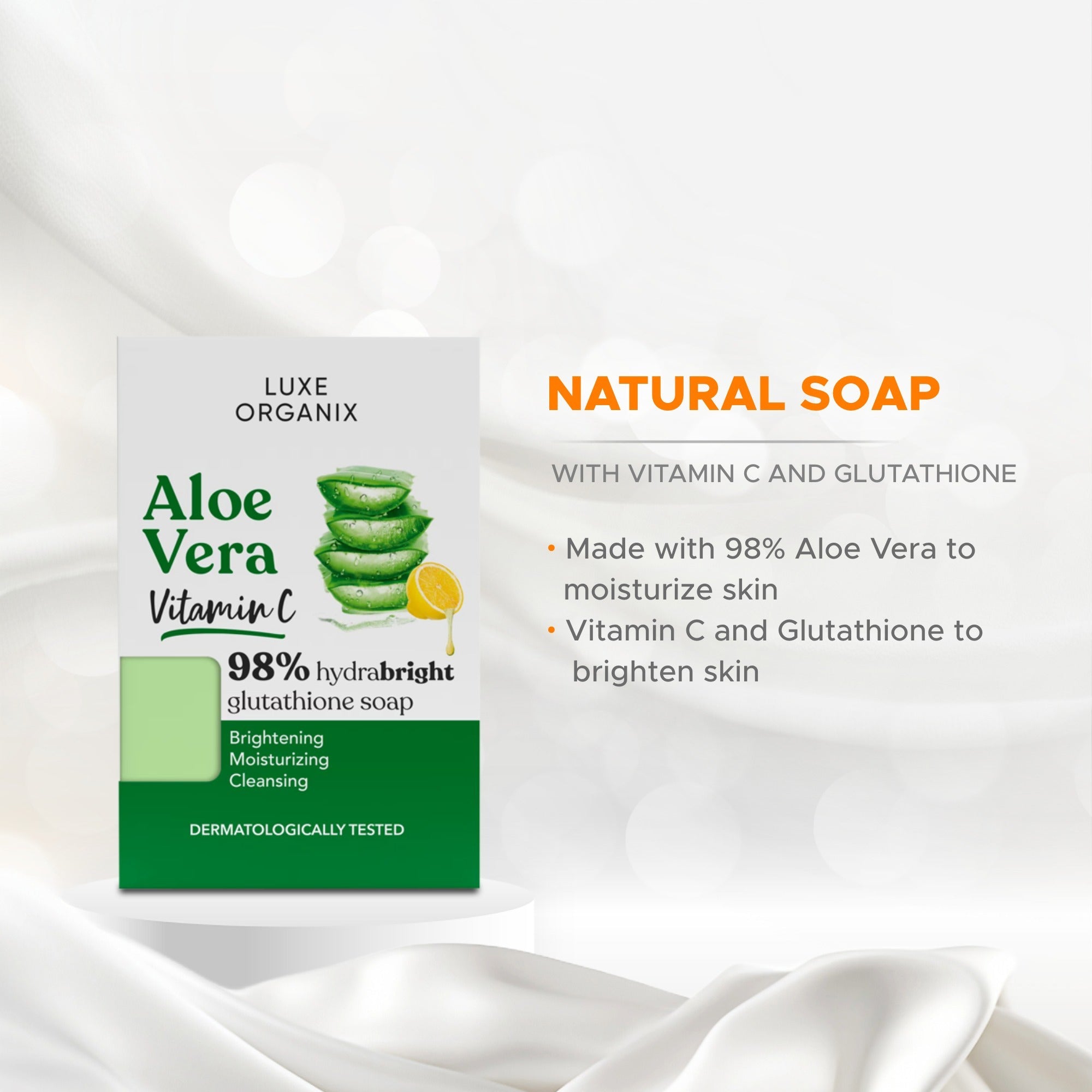 Luxe Organix Aloe Vera Vitamin C Natural Soap - 135g