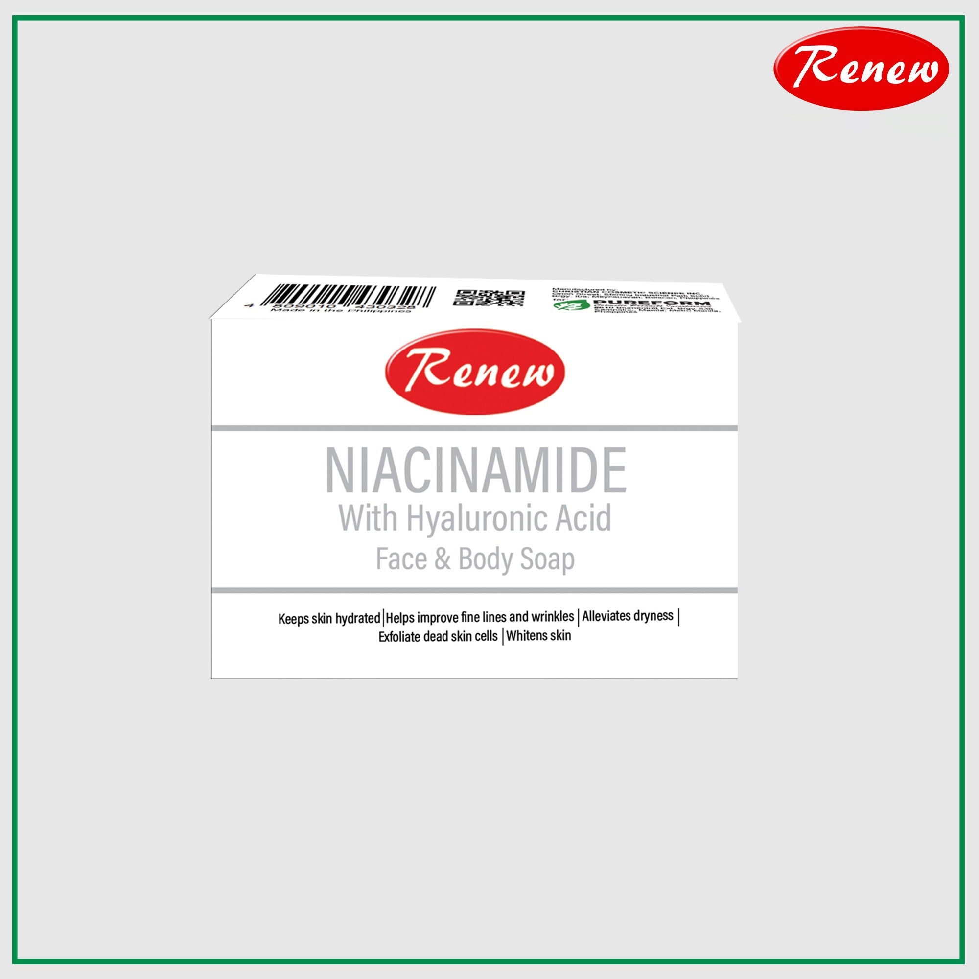 Renew Niacinamide With Hyaluronic Acid Face & Body Soap - 135g