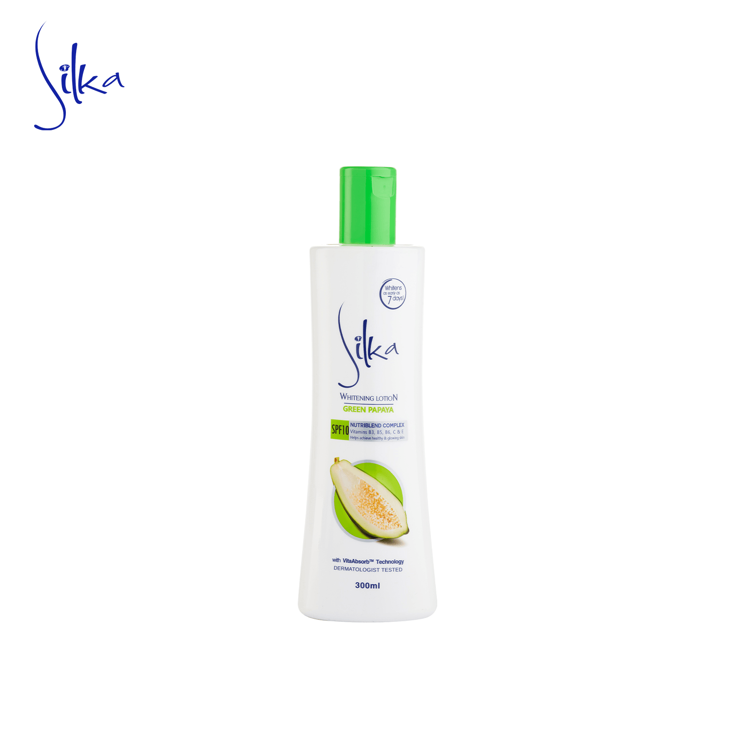 Silka Skin Whitening Green Papaya Lotion 300ml