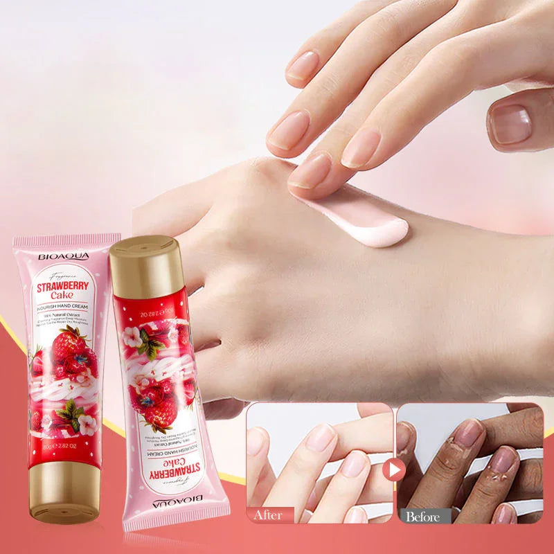 BIOAQUA Strawberry Cake Fragrance Nourish Hand Cream - 80g