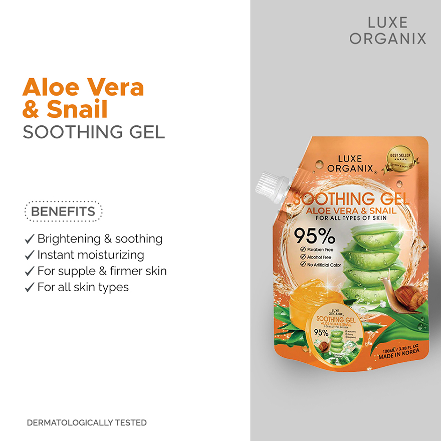 Luxe Organix Aloe Vera & Snail Soothing Gel - 100ml
