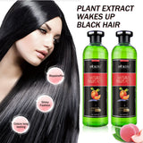 Mokeru Professional Natural Fruit Acid Hair Dye - 500ml × 2 Pcs (Black)