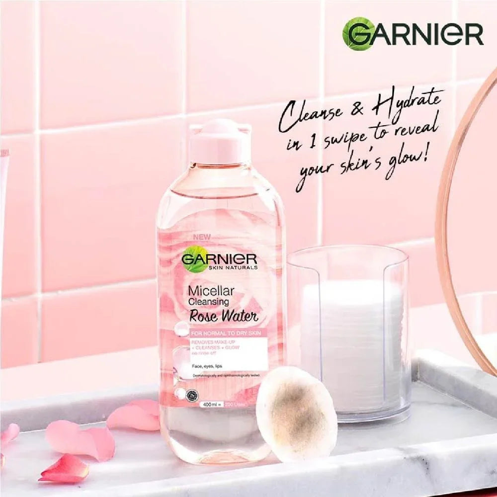 Garnier Micellar Cleansing Rose Water For Normal To Dry Skin - 400ml