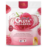 Manee Gluta+ Collagen Raspberry Flavour - 20 Sachets × 10g