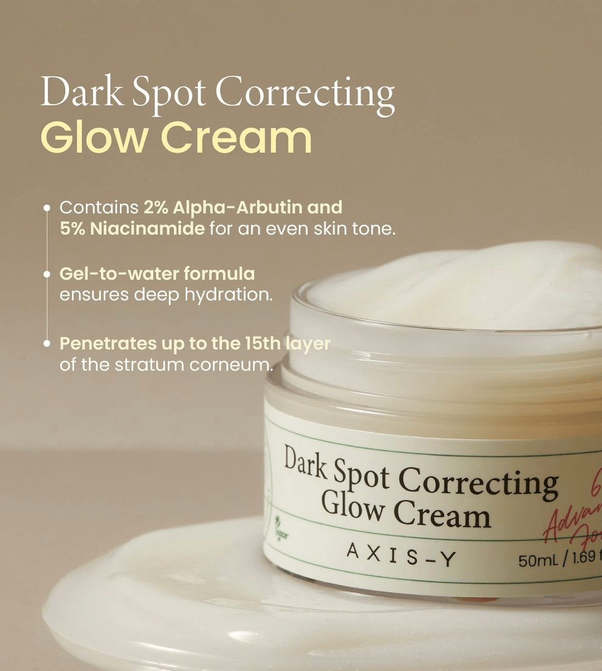 AXIS-Y Dark Spot Correcting Glow Cream - 50ml