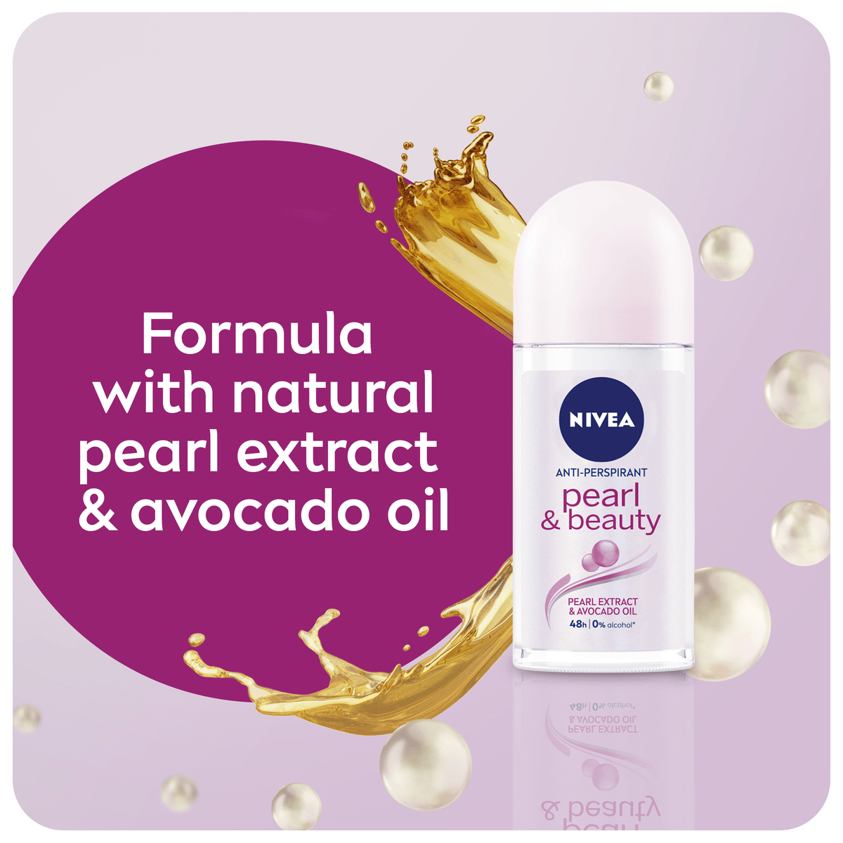 Nivea Roll On Pearl & Beauty With Avocado Oil - 50ml