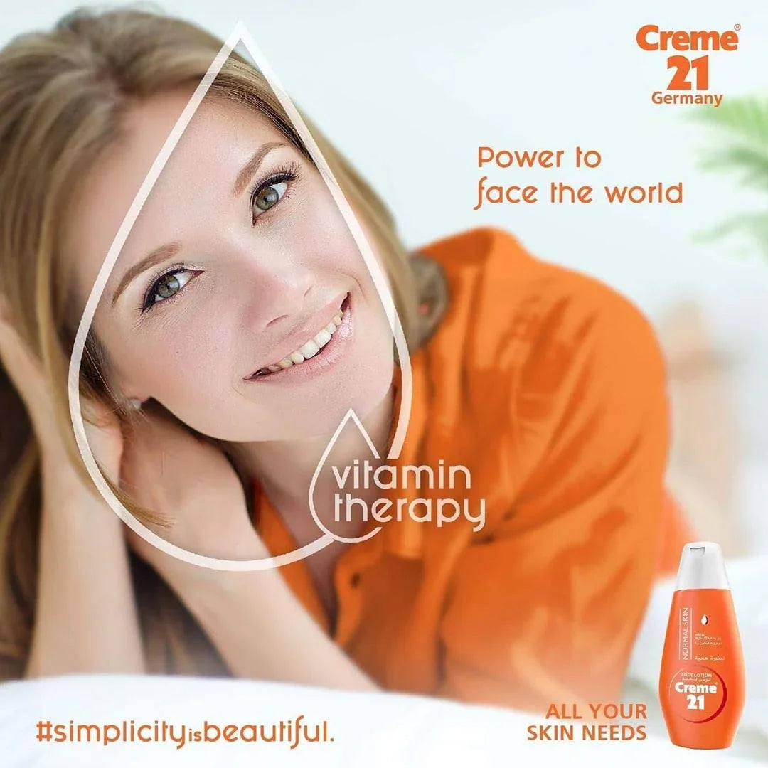 Creme 21 Body Lotion Normal Skin - 400ml × 2 Pcs (Offer)