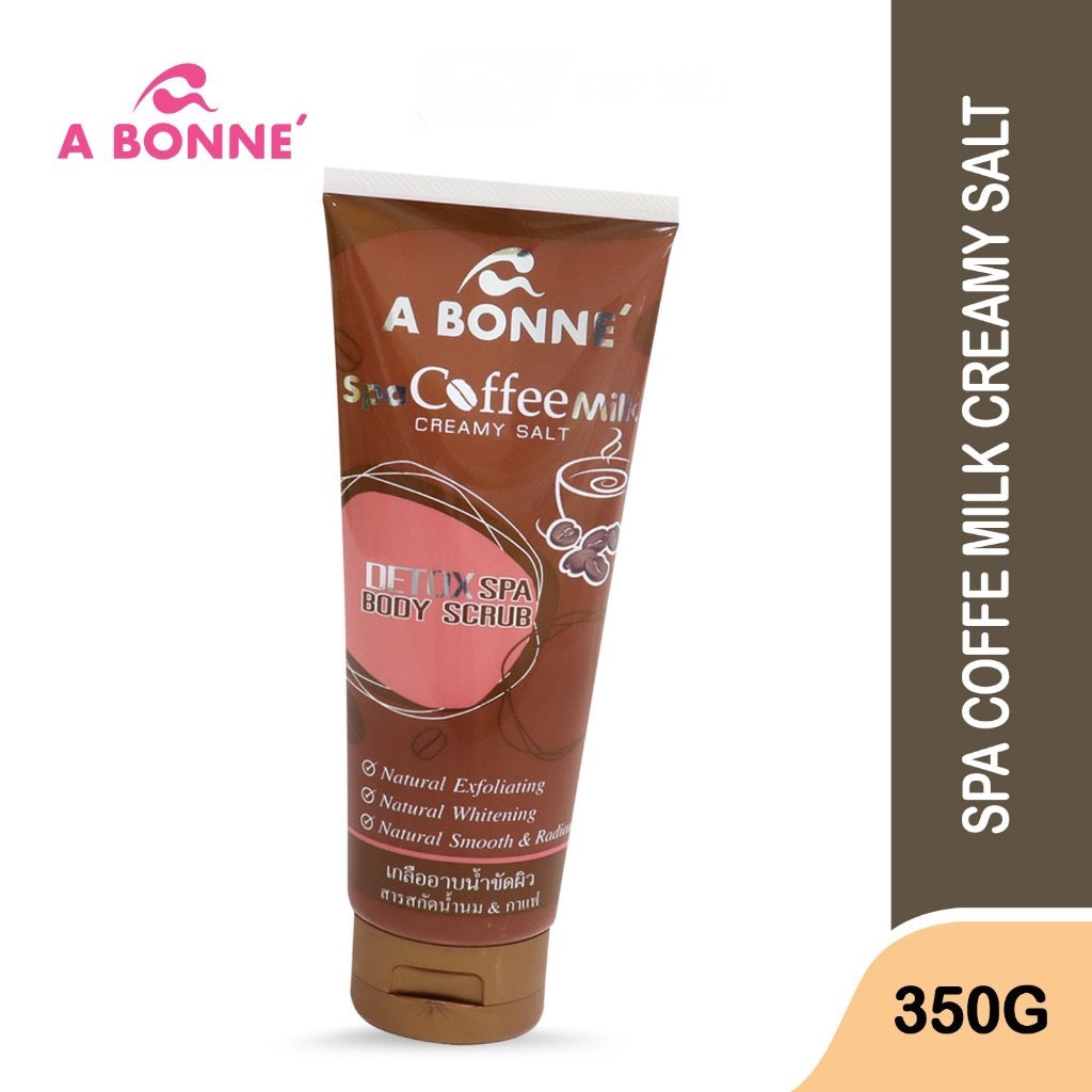 A Bonne Spa Coffee Milk Creamy Salt Detox Body Scrub - 350g