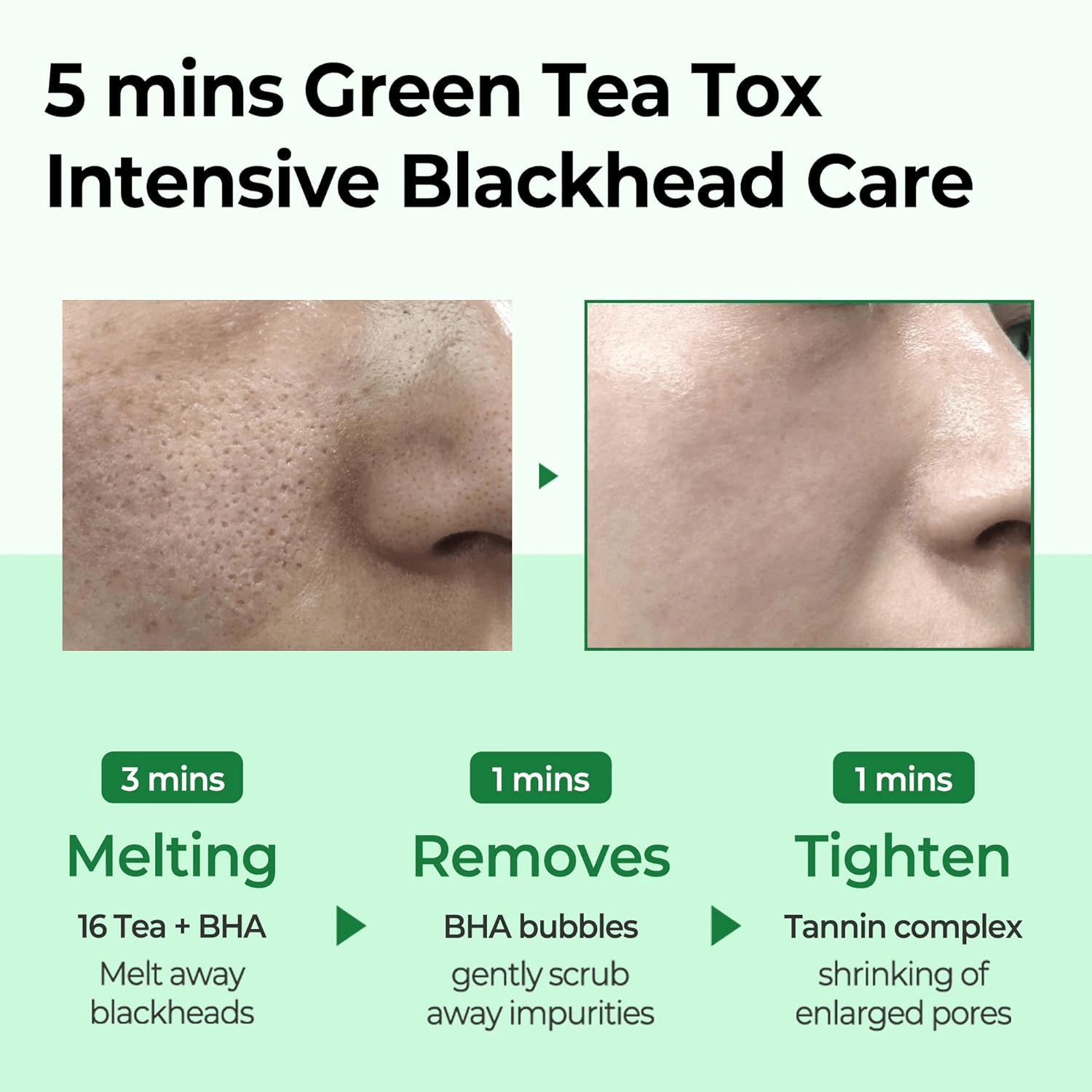 Bye Bye Blackhead 30 Days Miracle Green Tea Tox Bubble Cleanser - 120g