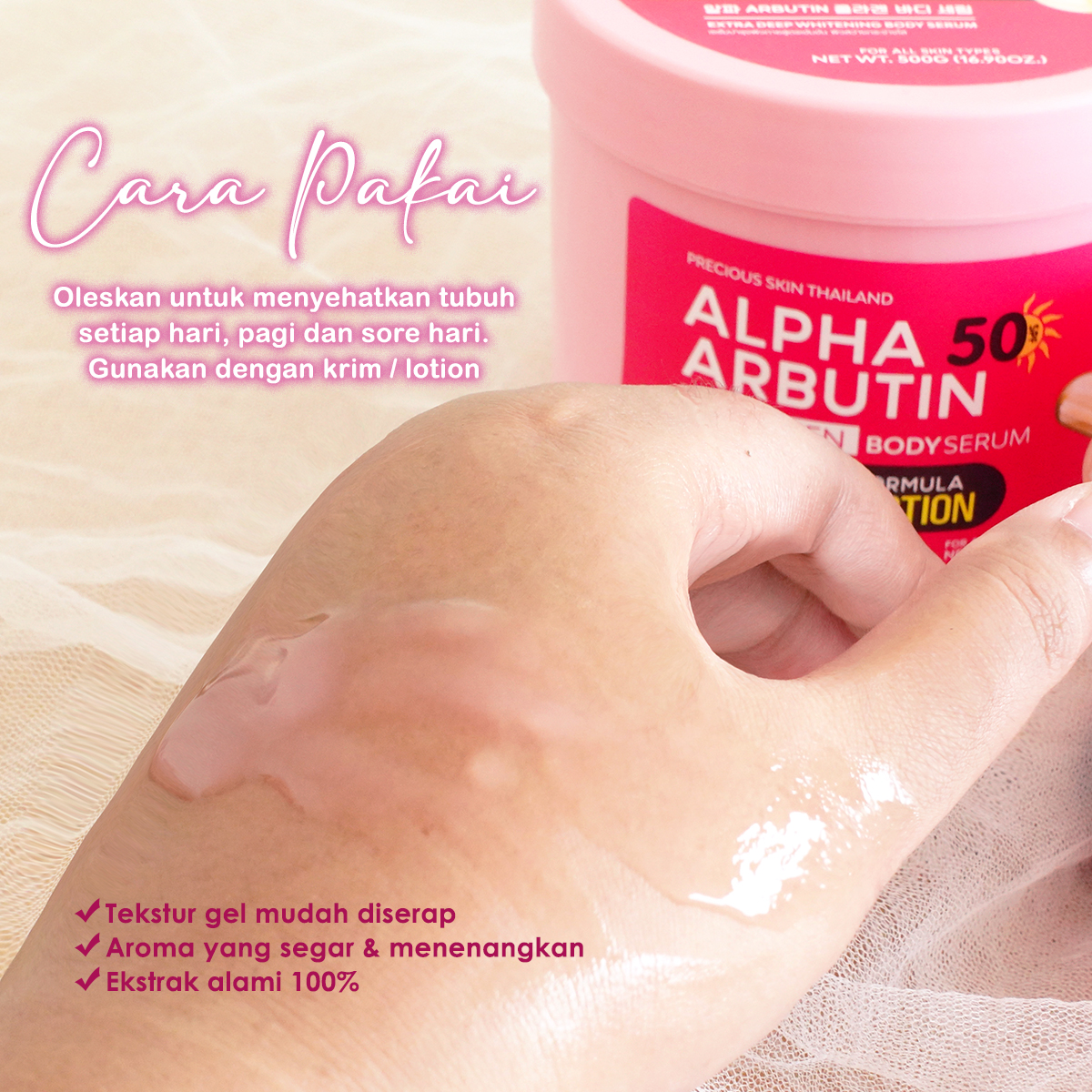Precious Skin Alpha Arbutin Collagen Body Serum SPF50 - 500g