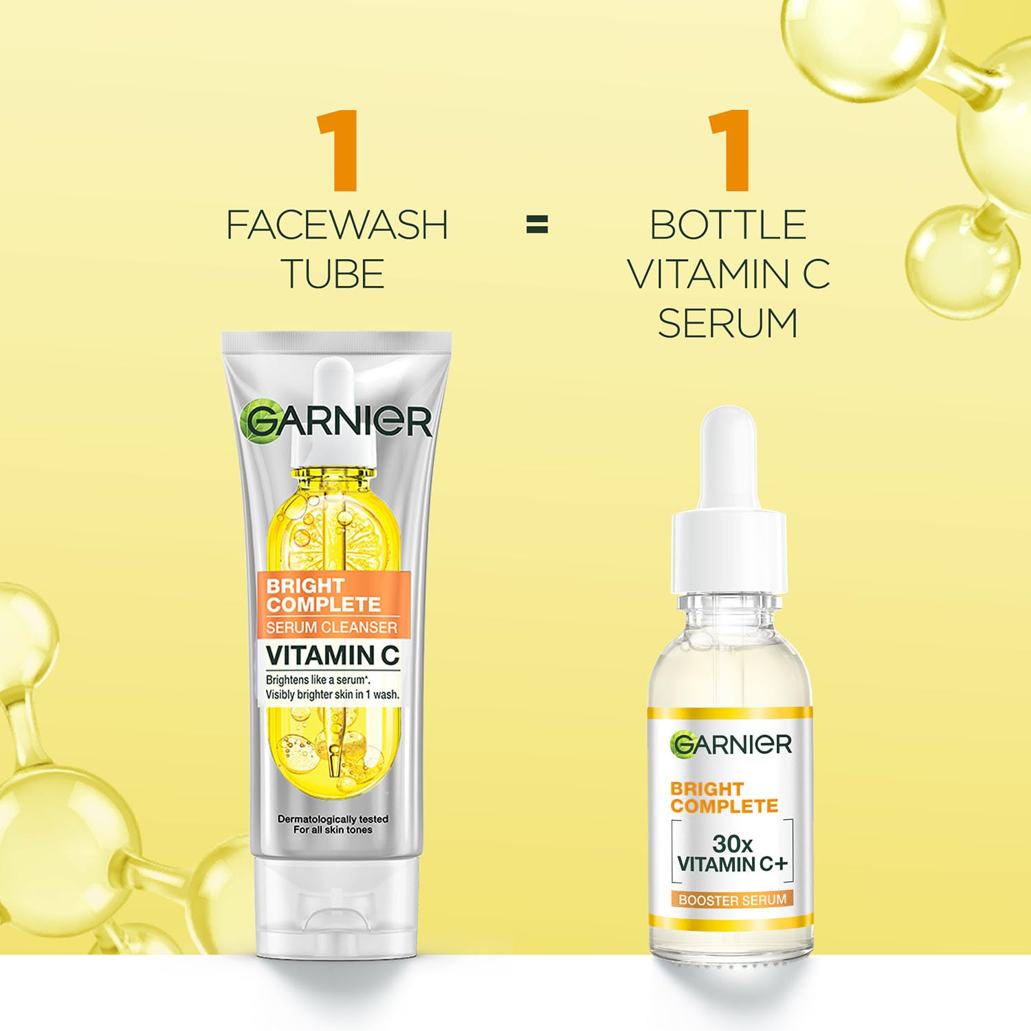 Garnier Bright Complete Vitamin C Serum Cleanser - 100ml